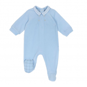 Macacão Infantil Azul Bebê Liso 12 Meses Chicco