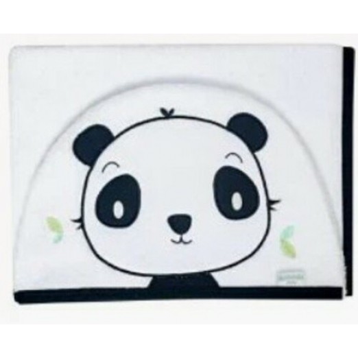 Toalha De Banho Para Bebê 100% Algodão Tema Panda Preta Batistela