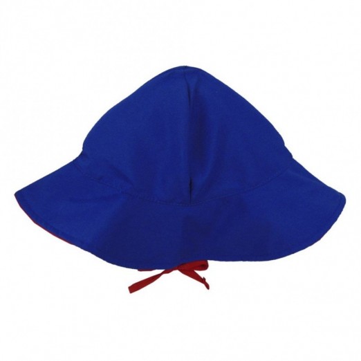 Chapéu Infantil Dupla Face Azul e Vermelho XXG EcoKids Proteção 50+FPU
