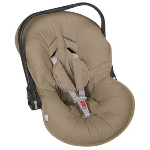 Capa Para Bebê Conforto Basic Com Protetor De Cinto Marrom Batistela Baby
