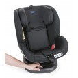 Cadeirinha de Bebê Para Carro Desde o Nascimento até 12 Anos Com Base Giratória e Reclinação Seat4Fix Preta Chicco