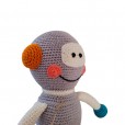 Robô Amigurimi de Crochê 100% Algodão 30cm Niname