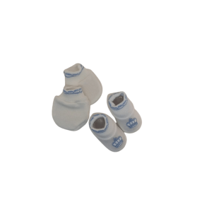 Kit Infantil Sapato, Luva, em Trico Tricart Baby 