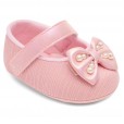 Sapato Infantil Feminino Rosa Com Laço Tamanho 4 Fase 1 Pimpolho