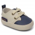 Sapato Infantil Masculino Off White/ Azul Fase 1 Tamanho 1 Pimpolho