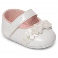 Sapato Infantil Feminino Branco  Velcro Fase 1 Tam 3 Pimpolho