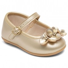 Sapato Feminino Infantil Dourada Fase 1 Tam 4  Pimpolho