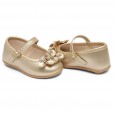 Sapato Infantil Feminino Dourada Velcro Fase 1 Tam 4 Pimpolho