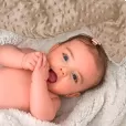 Cobertor Infantil  Sherpam Dots Bege Laço Bebê