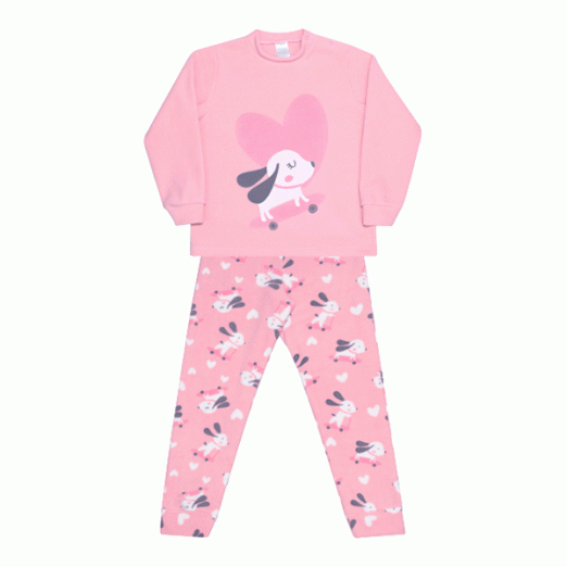 Pijama Infantil De Soft Brilha No Escuro Cachorrinhas 6 Anos Dedeka