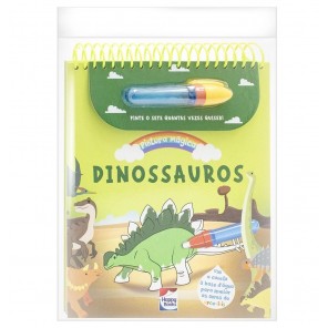 Livro Pintura Mágica Dinossauro Happy Books 