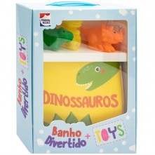 Livro Banho Divertido + Toys Dinossauro Happy Books