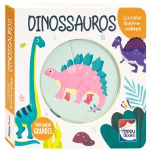 Livro Quebra-Cabeça Dinossauro Com Peças Grandes Happy Books 