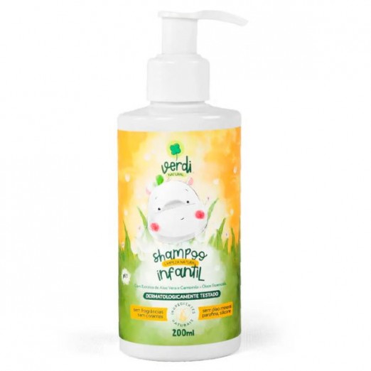 Shampoo Infantil 100% Natural com Extratos de Aloe Vera e Camomila Verdi Natural 200ml