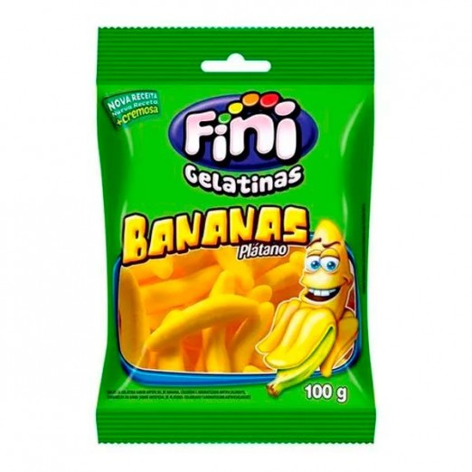 Gelatinas Bananas Unidade Bala Fini
