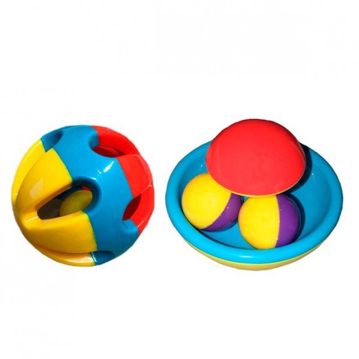 Brinquedo Infantil Chocalho Colorido 2 Unidades Unissex Pimpolho