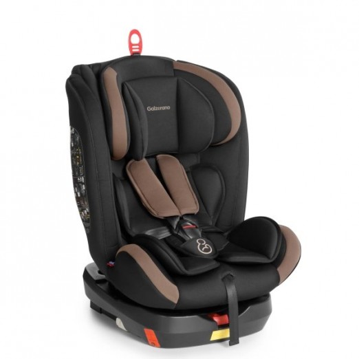 Cadeira De Bebê Galzerano Para Carro Imola Preto Camel 9 à 36kg Instalação Com Cinto de Segurança ou Isofix