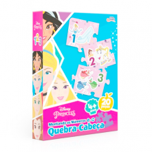 Brinquedo Infantil Quebra-Cabeça Princesas Disney 20 Peças 4+ Toyster