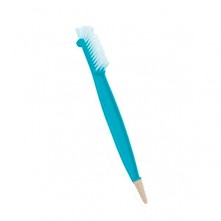 Escova Para Limpeza de Mamadeiras Com Limpa Bicos Cor Azul Kababy