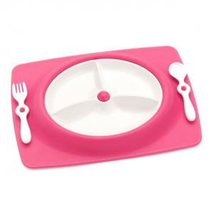Kit alimentação infantil rosa