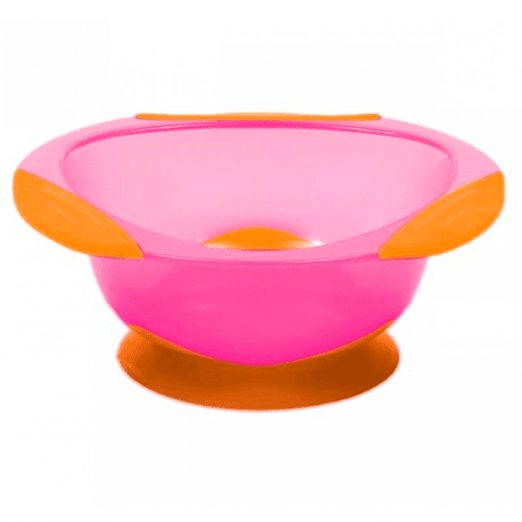 Prato Bowl Infantil Com Ventosa Rosa Pode Ir Ao Microondas e Lava Louças Buba