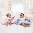 Almofada de Amamentação e Apoio Para Bebê Tricot Azul Papi