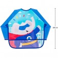 Babador Avental Com Manga Superhero Azul Tecido Impermeável Buba