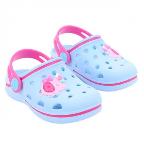 Babuche Infantil Pop Baby Azul Céu Pink Número 25 E 26 World Colors