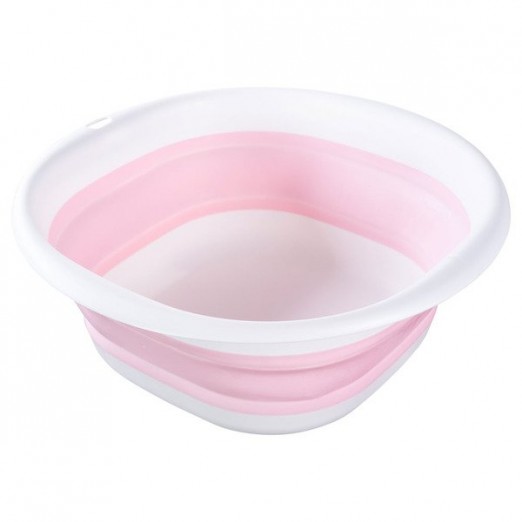 Bacia Infantil Para Lavar Roupa Retrátil Rosa Plástico Pimpolho 9L
