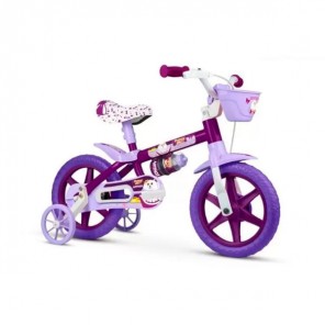 Bicicleta Infantil Aro 12 Puppy Com Garrafinha Nathor
