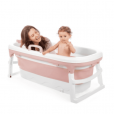 Aluguel banheira extra grande infantil dobrável rosa baby pil