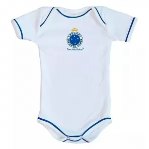 Body Bebê Cruzeiro Branco P Torcida Baby 