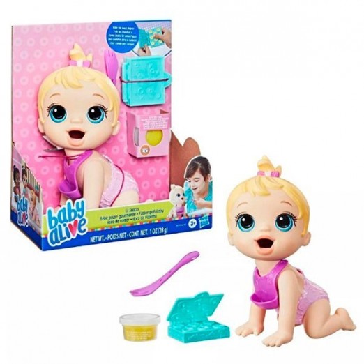 Brinquedo Infantil Boneca Baby Alive Hora Da Papinha Hasbro Loira 3A+
