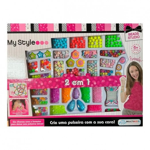 Brinquedo Infantil Kit Pulseiras Studio My Style Beads Multikids Multikids
