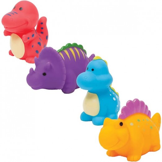 Dinossauros para banho buba baby com 4 unidades