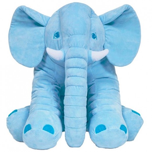 Pelúcia Elefante Azul Grande