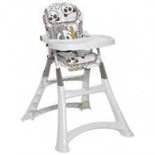  Cadeira De Alimentação Infantil Premium Panda Galzerano Branco