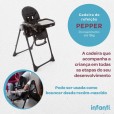 Cadeira De Alimentação Infanti Pepper Black Com 7 Posições de Altura 0M à 18Kg