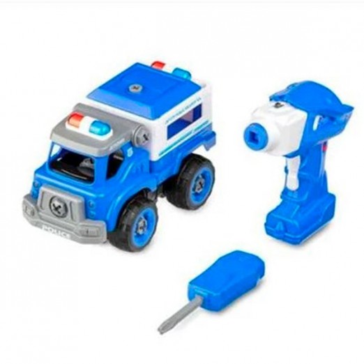Brinquedo Infantil Caminhão Policia City Machine Multikids Azul 3A+