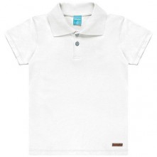 Camisa Pólo Infantil Branca Kamylus 12 A 