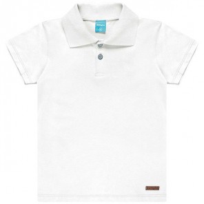 Camisa Pólo Infantil Branca Kamylus 01 A 