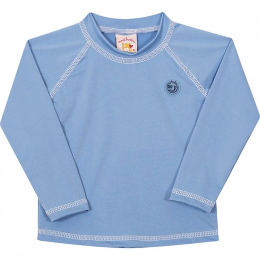 Camiseta Infantil Para Menino Manga Longa Azul Nini E Bambini Tam 08 Anos
