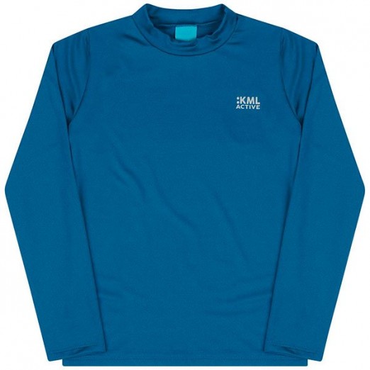 Camiseta Infantil ThermoLight Para Menino Com Proteção UV 50+ Azul Kamylus Tam 06 Anos