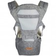 Canguru Para Bebê Seat Air Cinza Com Sistema de Ventilação e 3 Posições Kababy