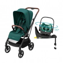  Carrinho de Bebê Maxi Cosi Travel System Leona2 Ts Trio Isofix 360 Green