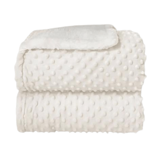 Cobertor Infantil Microfibra Plush Sherpa Estrelas Branco