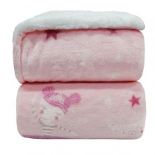 Cobertor Infantil Plush Bailarina Rosa Laço Bebe