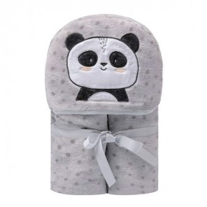 Cobertor Bebê Friends Panda Ben Papi Cinza
