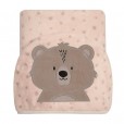 Cobertor Bebê Para Menino Com Capuz Friends Urso Ted Papi Bege