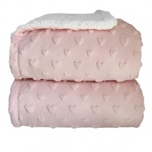 Cobertor Infantil Sherpam Rosa Antigo Laço Bebe